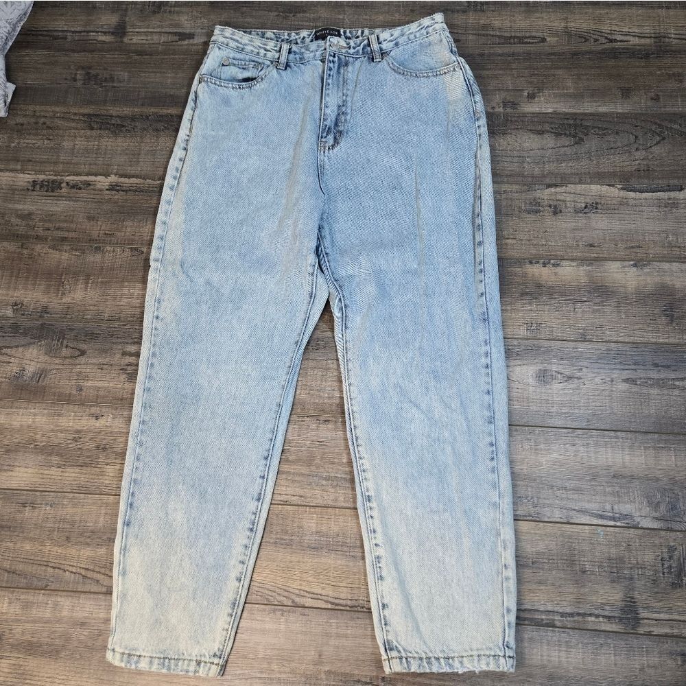 White Fox Light Wash Jeans Super High Waist Womens XL 100% Cotton